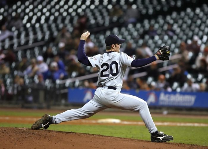 Baseballspieler in Aktion